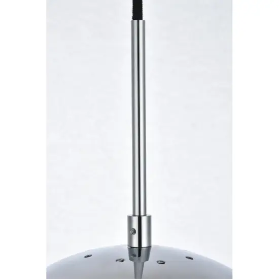 Eclipse 1 Light Chrome Pendant With Frosted White Glass {4}
