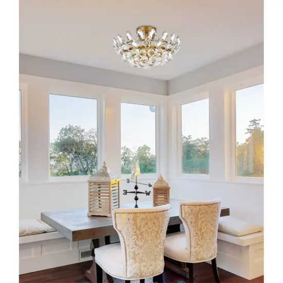 Emilia 16 inch flush mount in brass {2}