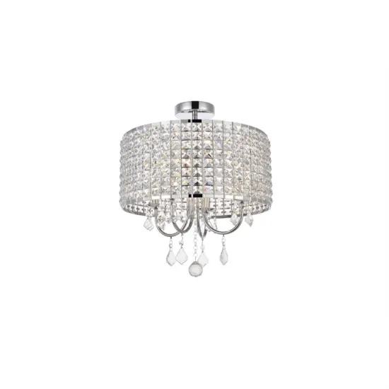 Elise 17 inch flush mount in chrome {3}