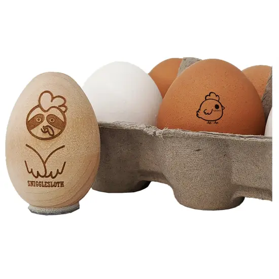 Cute Kawaii Blushing Chicken Chicken Egg Rubber Stamp {7}