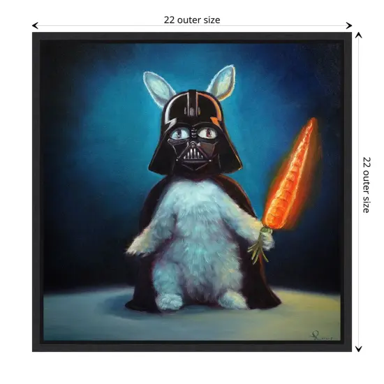 Bunny Vader by Lucia Heffernan Canvas Art Framed {3}