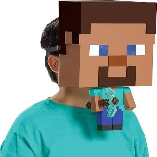 Minecraft Steve Child Costume Mask | One Size {4}
