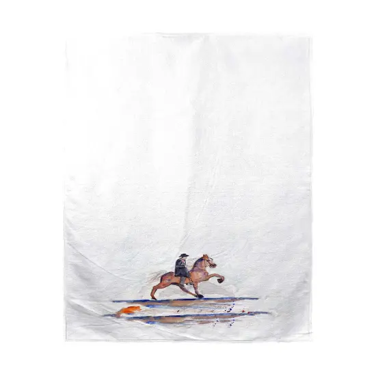 Betsy Drake Brown Walking Horse Beach Towel Multicolor {1}