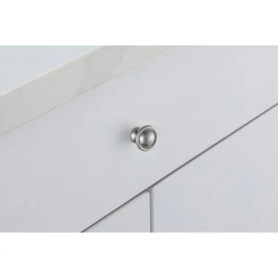 Kadea 1.2" Diameter Brushed Nickel Mushroom Knob Multipack (Set of 10) {3}