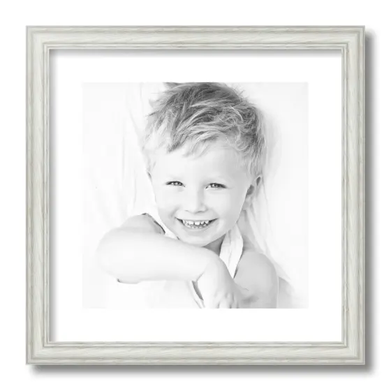 ArtToFrames 16x16" Matted Picture Frame with 12x12" Single Mat Photo Opening Framed in 1.25" White and 2" Mat (FWM-4098-16x16) {4}