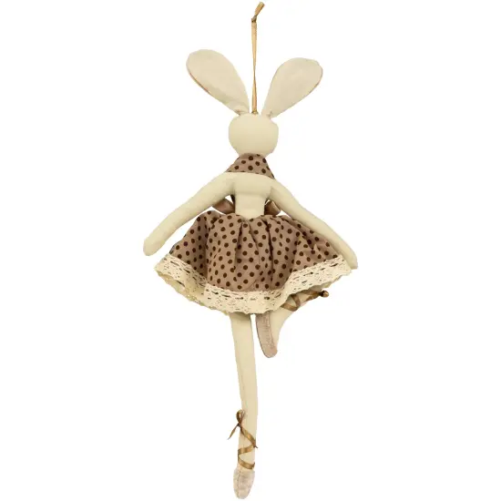Northlight Plush Ballerina Bunny Hanging Easter Decoration- 13" - Brown Beige {7}