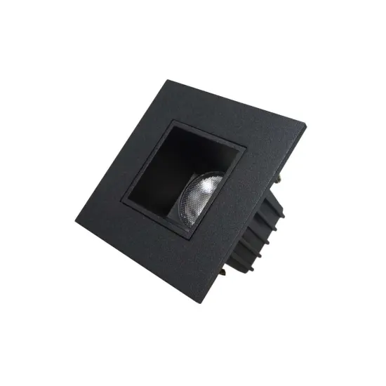 NICOR 2 in. Square LED Downlight in Black, 3000K Soft White {2}