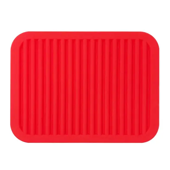 Wrapables, Multi-use Durable Flexible Non-Slip Insulated Mats Silicone Trivets, Set of 2 Orange {5}