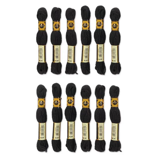 DMC Tapestry Wool - Ebony, 8 m, Set of 12 {1}