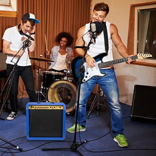 LyxPro Electric Guitar Amp, 60 Watt Portable Amplifier Blue {6}