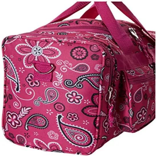 Rockland Duffel Bag, Pink Bandana, 19-Inch {4}