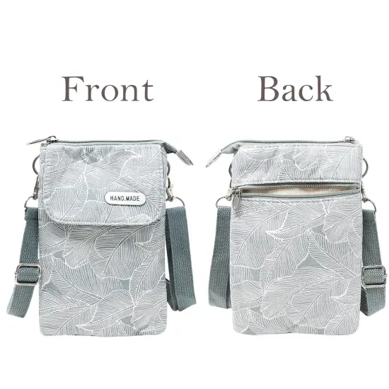 Wrapables Mini Crossbody Cell Phone Bag Front Flap / Gray {2}