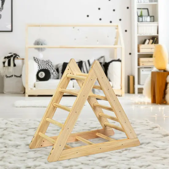 Wooden Triangle Climber for Toddler Step Training {2}