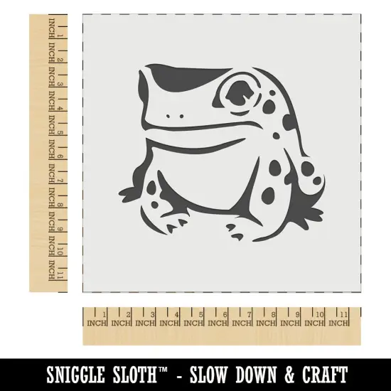 Frog Toad Sitting and Staring Wall Cookie DIY Craft Reusable Stencil {1}