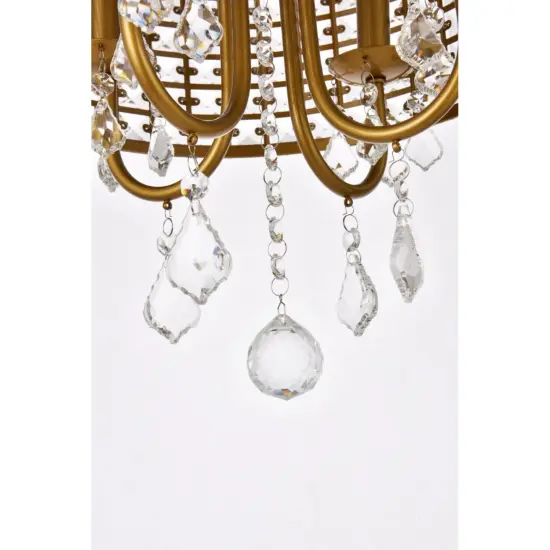 Elise 14 inch flush mount in brass {4}