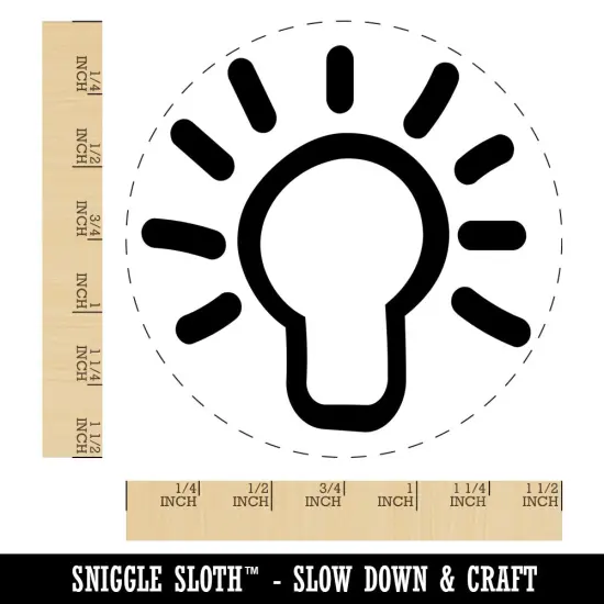 Light Bulb Idea Doodle Self-Inking Rubber Stamp for Stamping Crafting Planners Black {1}