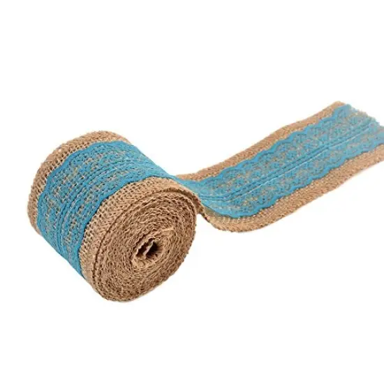 eZthings Decorative Designer Fabric Ribbons for Home Craft Projects and Gift Baskets Teal(2.4" Width) {2}