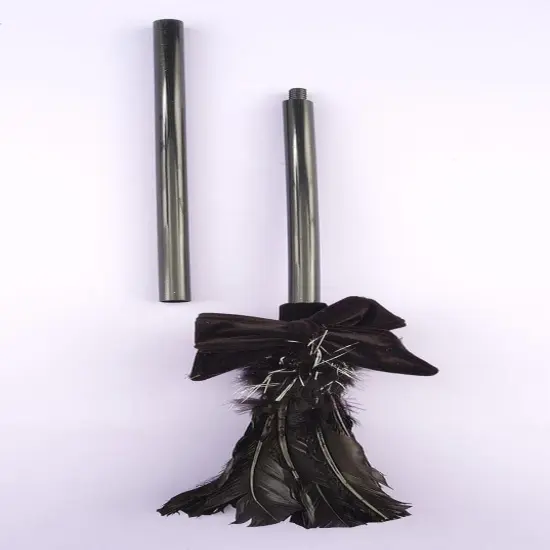 Black Feather Witch Broom Costume Prop {1}