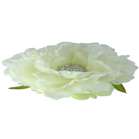 Allstate Jeweled Peonies Artificial Floating Flowers - 4.5" - White - Set of 2 {4}