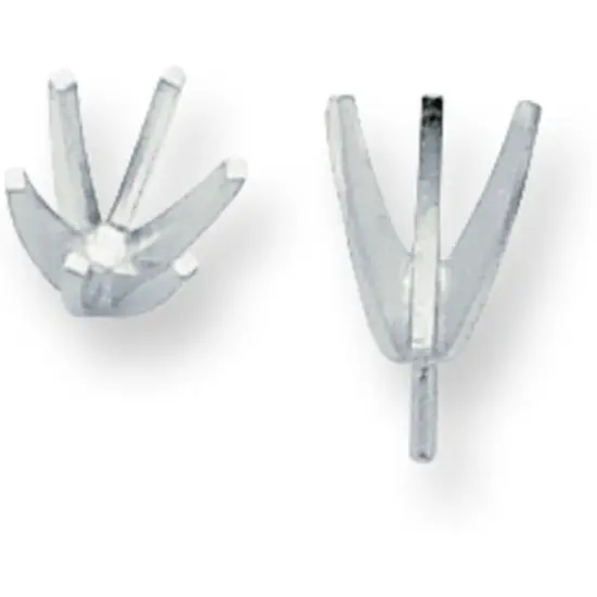 14K White Gold 6 Prong Round Peg High Setting 4.6mm {1}