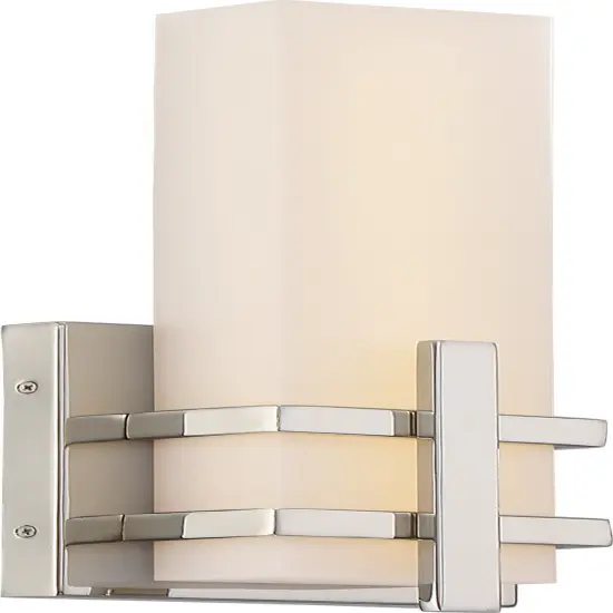 Nuvo Grill 1-Light 13w LED Decorative Wall Sconce in Polished Nickel Finish {1}