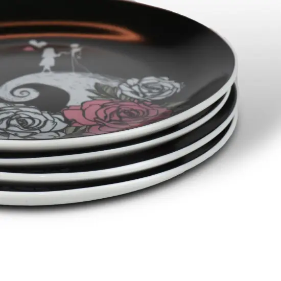 OFFICIAL Nightmare Before Christmas 8" Plate | Jack & Sally on a Hill | Set of 4 {4}