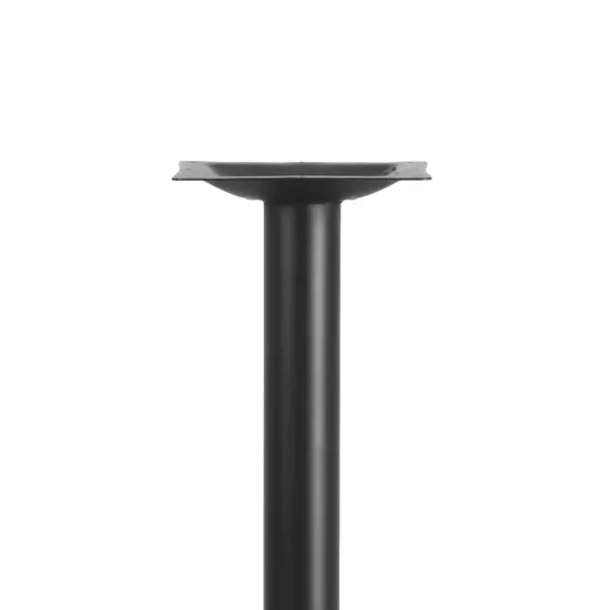Emma and Oliver 30'' x 30'' Restaurant Table X-Base with 3'' Dia. Table Height Column Black {3}