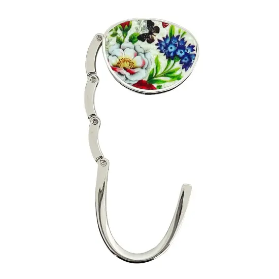 Wrapables Stylish Purse Hook Hanger, Foldable Handbag Table Hanger, Spring Floral {2}