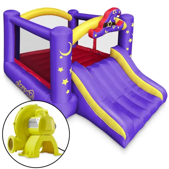 Cloud 9 Inflatable Bounce House and Blower, Wizard Theme Bouncer for Kids with Slide and Jumping Area {2}