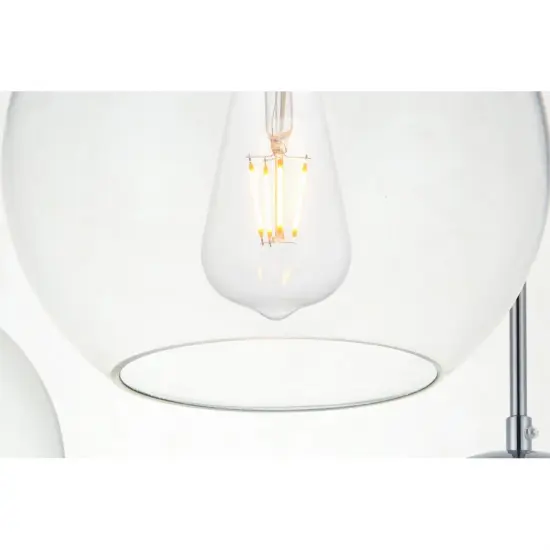 Baxter 7 Lights Chrome Pendant With Clear Glass {5}