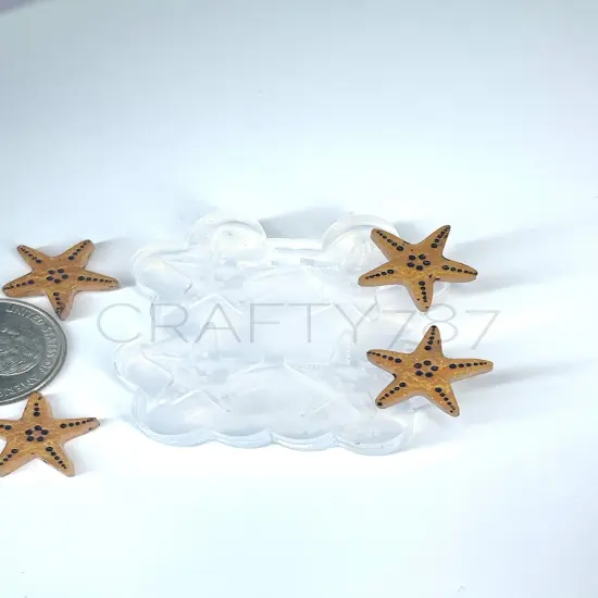 Starfish Stud Earring Silicone Mold(B6) {3}
