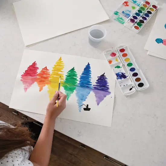 Semi-Moist Washable Watercolor Set, 16 Colors, 6 Sets {6}