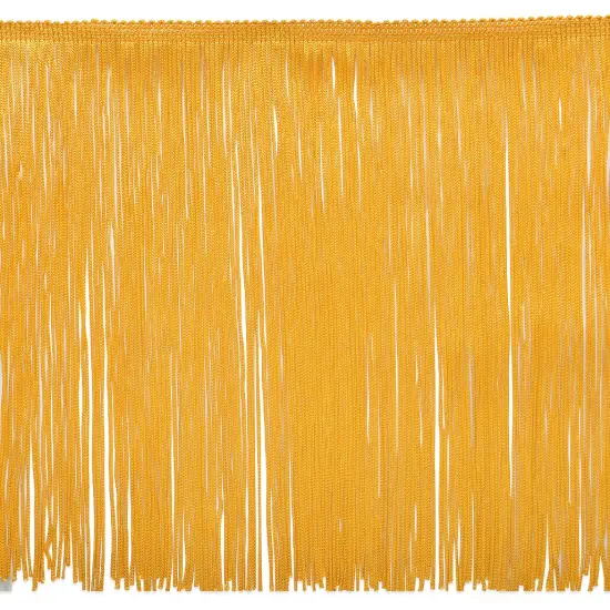 5 Yards of 12" Chainette Fringe Trim | 5 yard cut Yellow Gold {1}