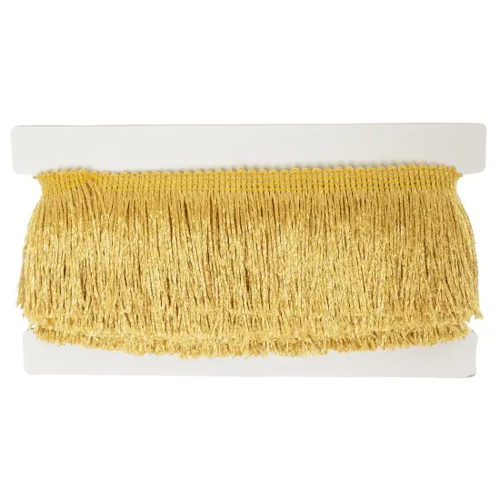 10 Yards of 2" Glitter Chainette Fringe Trim | 10 yard cut Metallic Silver {3}