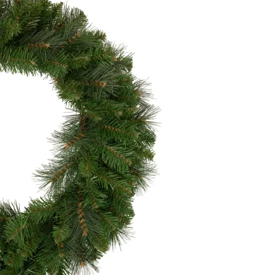 Northlight Mixed Beaver Pine Artificial Christmas Wreath - 24" - Unlit Green {4}