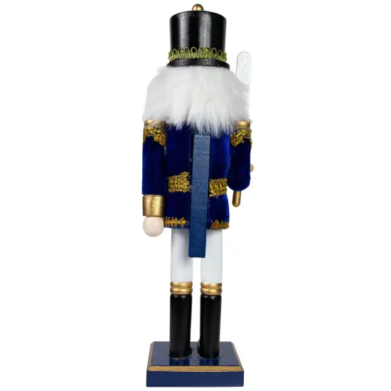 Northlight Christmas Nutcracker Soldier with Sword Decoration - 14" - Blue and White {6}