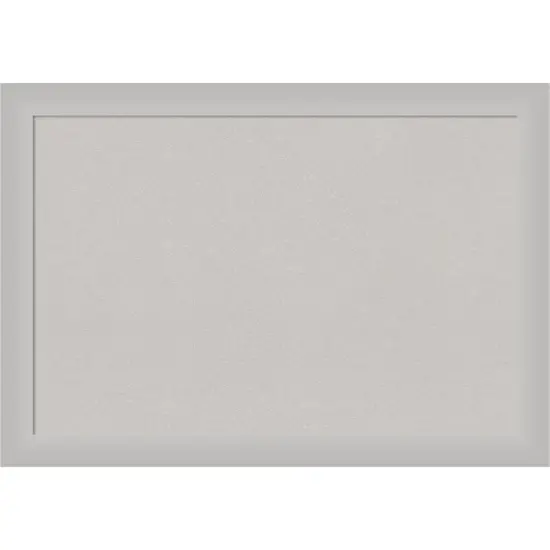 Low Luster Silver Wood Framed Corkboard, Grey Cork {1}