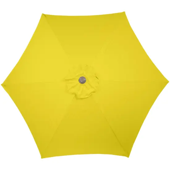 Northlight 7.5ft Outdoor Patio Market Umbrella with Hand Crank, Yellow {4}