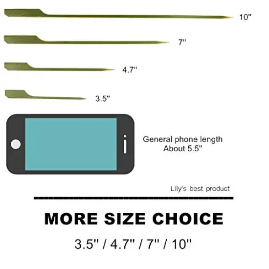 3.5 inch Bamboo wood wooden Paddle Picks Skewers Toothpicks for Cocktail,Appetizers,Fruit,Sandwich,Barbeque Snacks.More Size Choices 3.5''/ 4.7''/ 7''/ 10'' (Pack of 100) {4}