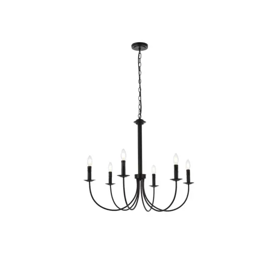 Brielle 6 lights pendant in black {1}