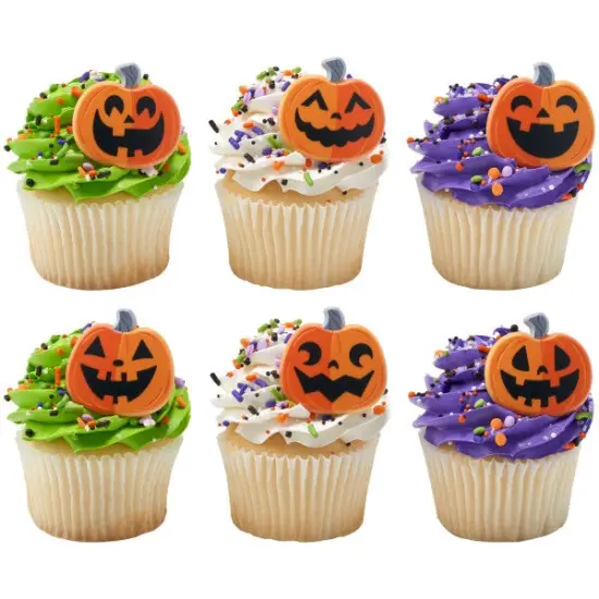 Jack-O'-Lanterns Cupcake Rings, 12ct {3}
