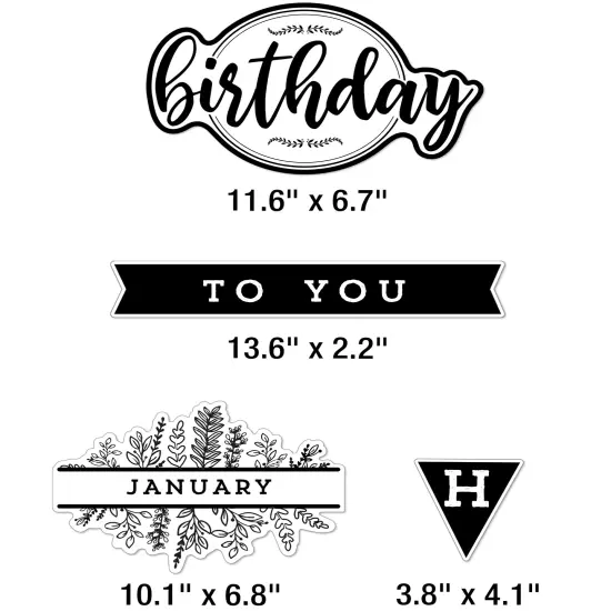 Carson Dellosa 62 pc Bundle of Farmhouse Decor, Calendar Monthly Headers, Cupcakes, Presents, Mason Jars, Plant and Eucalyptus Birthday Decorations for Party, Classroom, and Bulletin Board {3}