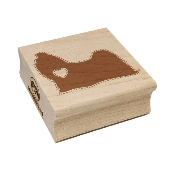 Shih Tzu Dog with Heart Square Rubber Stamp for Stamping Crafting {7}