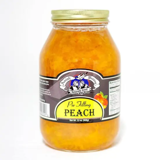 Amish Wedding Natural Pie Filling, Pre Cooked Real Natural Flavor 32 ounce Jar {1}