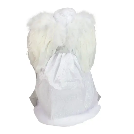 Roman 14" White Angel in a Sparkly Dress Christmas Tree Topper- Unlit {4}