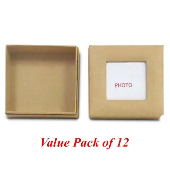 Value Pack of 12 Square Photo Box -Small {3}
