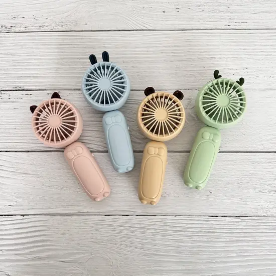 Wrapables Mini Portable Handheld and Desktop Rechargeable USB Fan, Blue Rabbit {6}