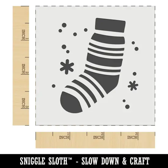 Christmas Stocking Sock Wall Cookie DIY Craft Reusable Stencil {6}
