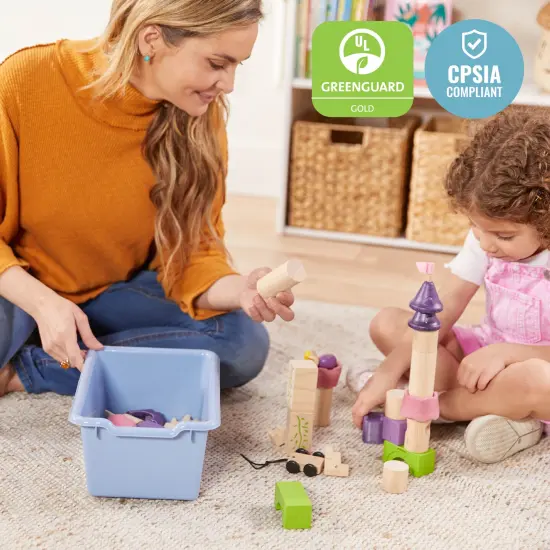 Scoop Front Storage Bins, Multipurpose Organization, 20-Pack Powder Blue {6}