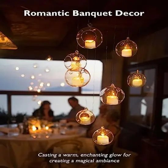 48-Pack Novelty Flickering Flameless Candles, 200Hours Tea Lights Candles Battery Operated, Fake Electric LED Votive Candles, Small Wedding Candles for Table Centerpieces,Proposal,Anniversary {5}